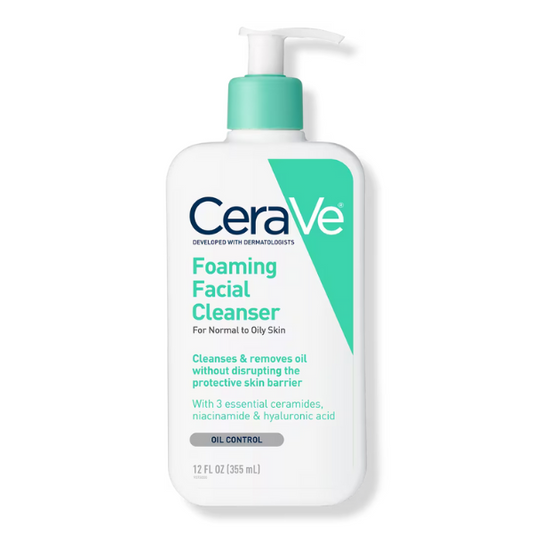CeraVe - Foaming Facial Cleanser, Gel-Based Face Wash for Balanced to Oily Skin