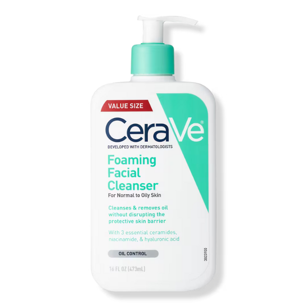 CeraVe - Foaming Facial Cleanser, Gel-Based Face Wash for Balanced to Oily Skin
