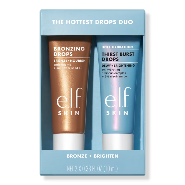 e.l.f. Cosmetics - The Hottest Drops Duo: Bronzing Drops & Holy Hydration! Thirst Burst Drops