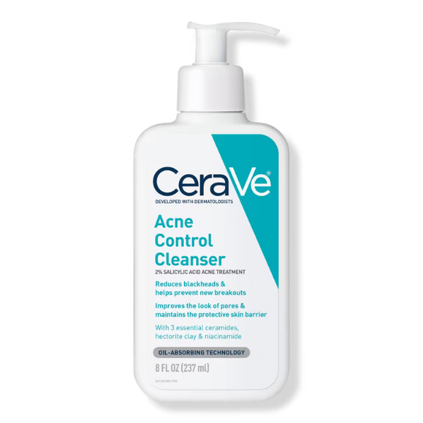 CeraVe - Acne Control Cleanser for Face with 2% Salicylic Acid & Purifying Clay for Oily Skin 237ml