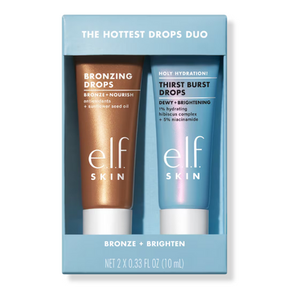 e.l.f. Cosmetics - The Hottest Drops Duo: Bronzing Drops & Holy Hydration! Thirst Burst Drops